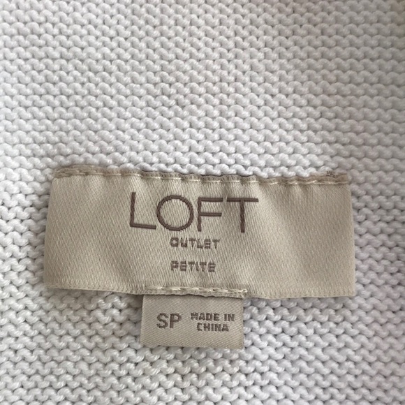 LOFT Size SP white knit Tank top - Picture 4 of 8